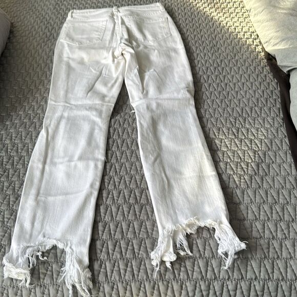 L'agence Women's White Distressed High Rise Skinny Jeans Pants Size 25 - Picture 10 of 10